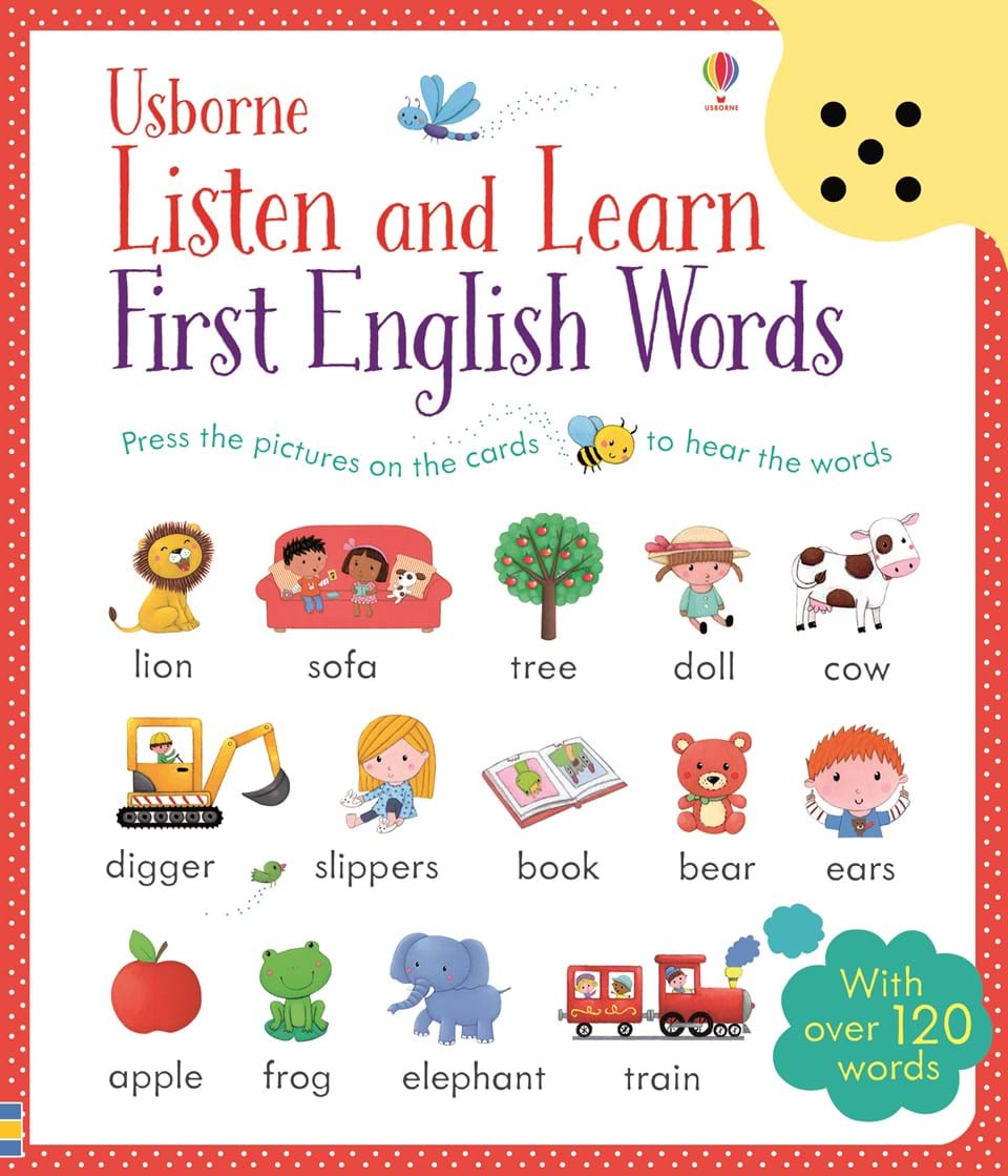 LISTEN AND LEARN FIRST ENGLISH WORDS Book + Sound Panel