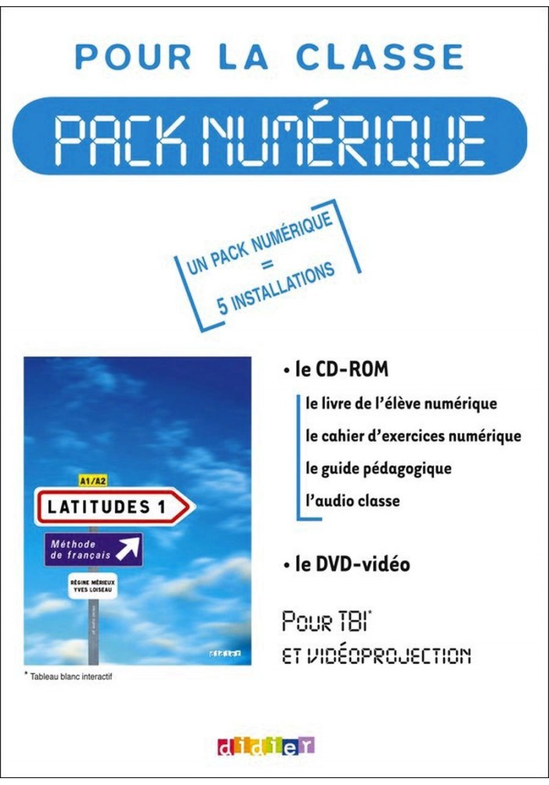 LATITUDES 1 Manuel numerique premium - Cle USB 1 licence