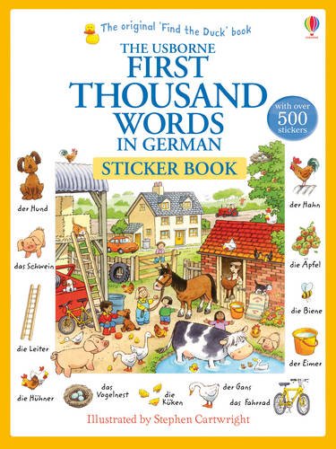 AB Word Bk First Thousand Words in German Sticker Book