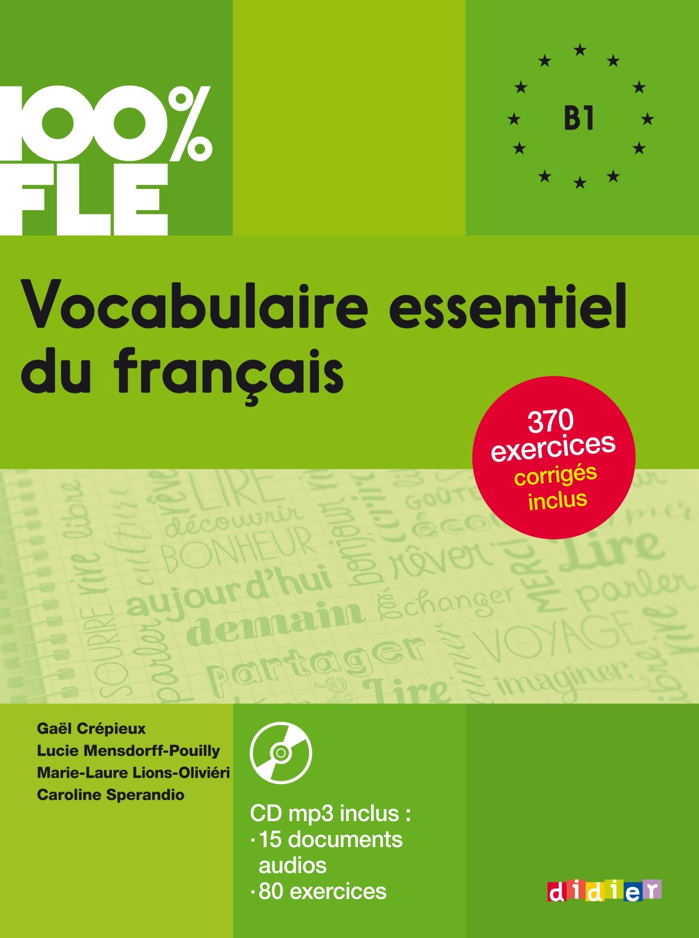 100% FLE VOCABULAIRE ESSENTIEL DU FRANCAIS B1 Livre + Audio CD