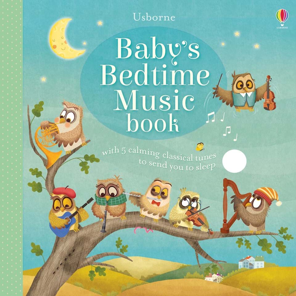 BABY'S BEDTIME Music Book Board + touch-the-page sound technology
