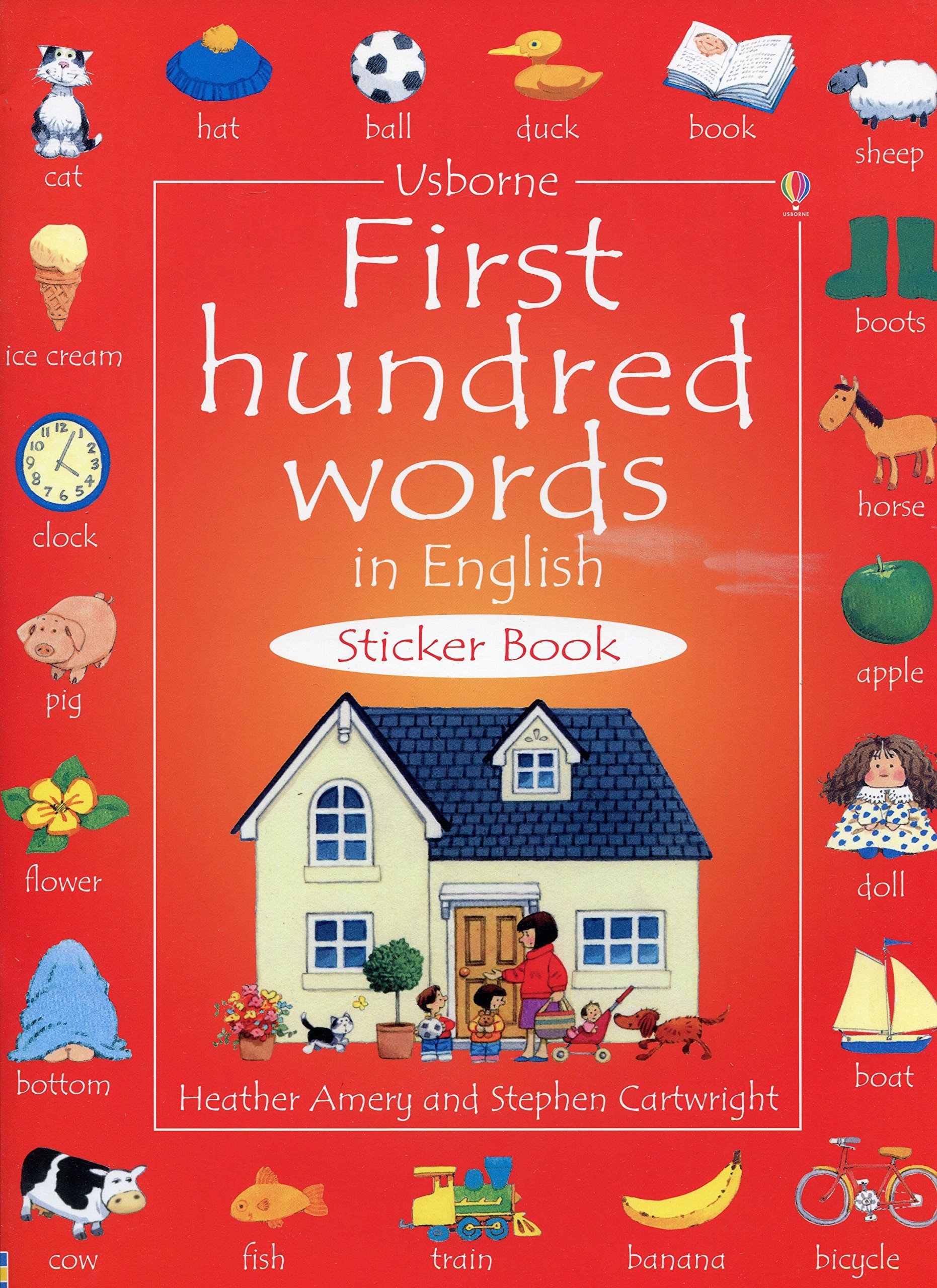 AB Word Bk First Hundred Words in English Sticker Book
