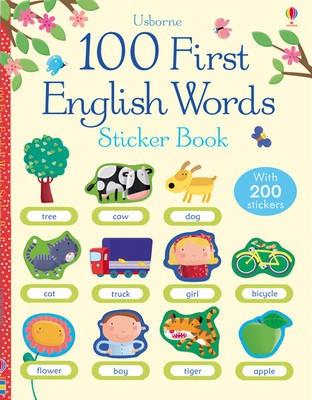 AB Word Bk 100 First English Words Sticker book