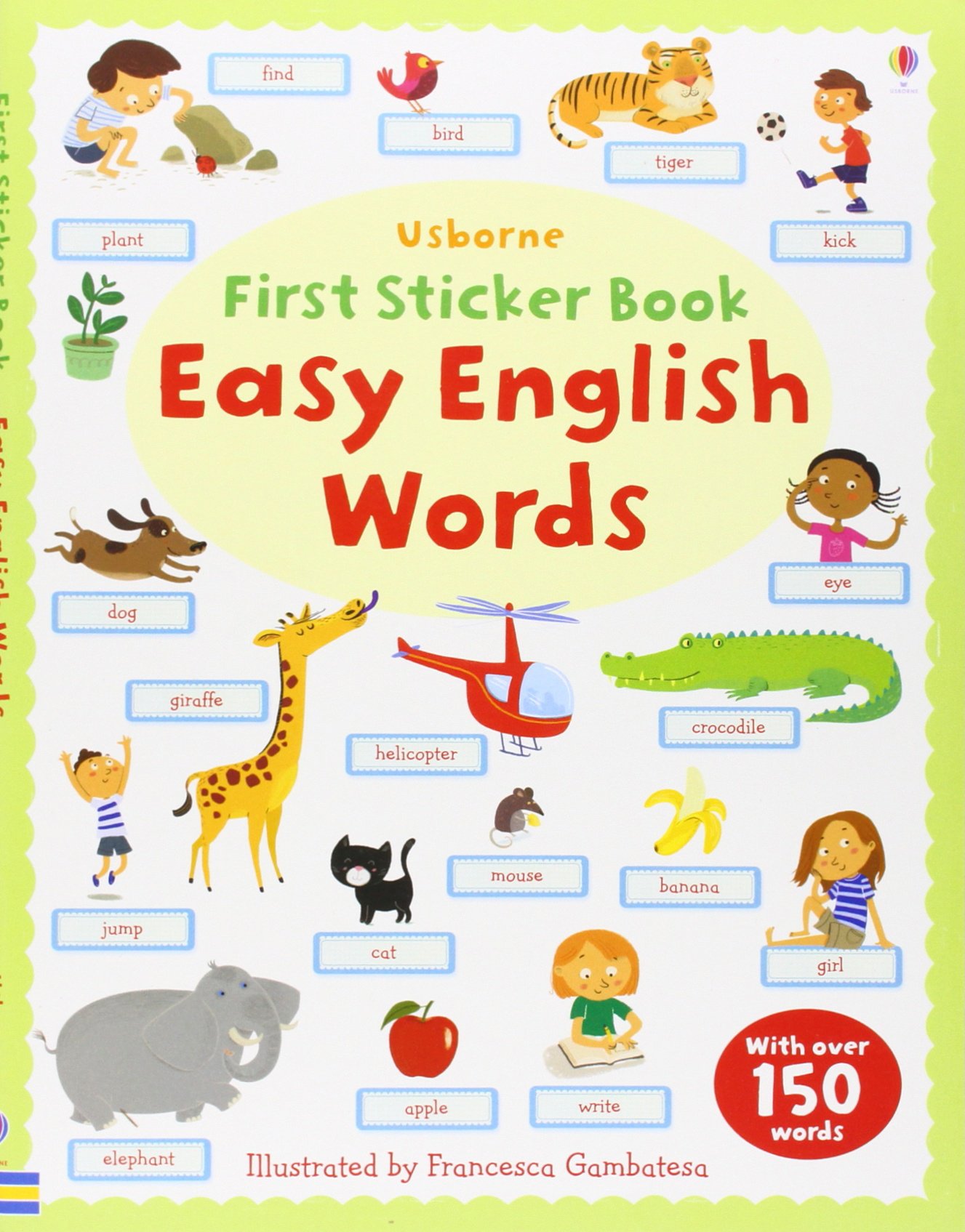 AB Word Bk Easy English Words First Sticker Book