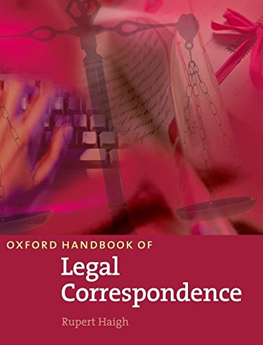 OXFORD HANDBOOK OF LEGAL CORRESPONDENCE Book
