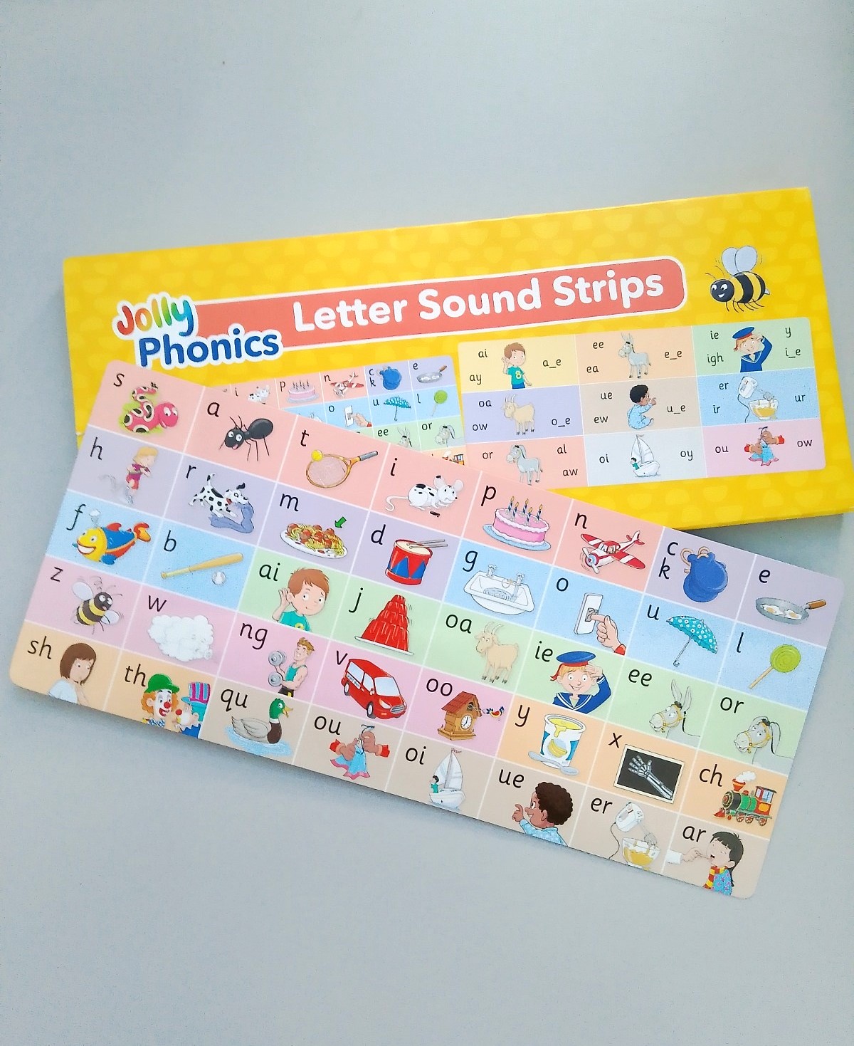 JOLLY PHONICS Letter Sound Strips (pack of 30 strips) in Precursive Letters