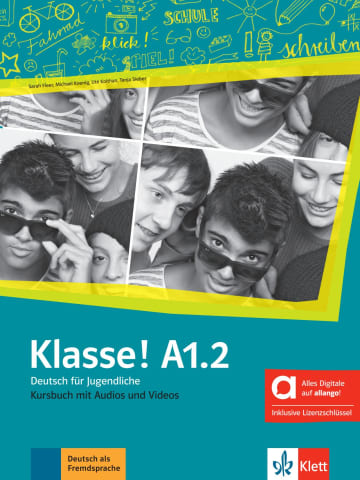 KLASSE! A1.2  Kursbuch mit Audios und Videos online+ Allango Schlüssel (24 Mont)