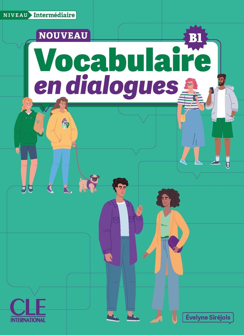 VOCABULAIR EN DIALOGUES INTERMEDIAIRE B1 (2024) Livre + audio online