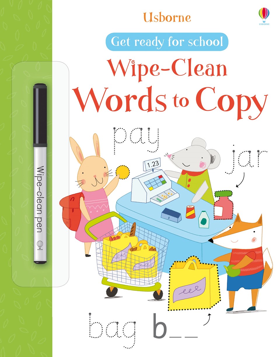 AB WC Words to Copy (pay, jar, bag) PB + pen