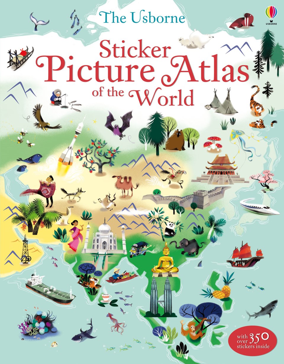 STICKER PICTURE ATLAS OF THE WORLD Sticker Atlas