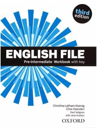 ENGLISH FILE PRE-INTERMEDIATE 3rd ED Workbook with Key 