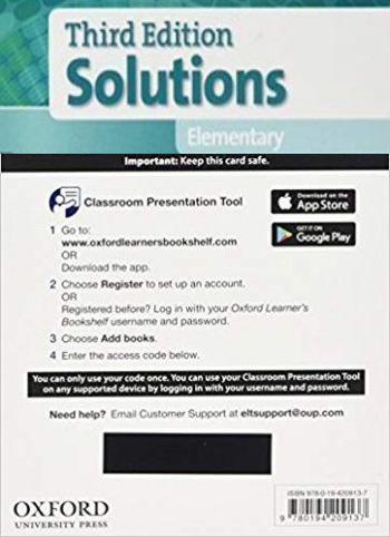 SOLUTIONS 3ED ELEM SB&WB Cpt Access Card Pack (Tools)