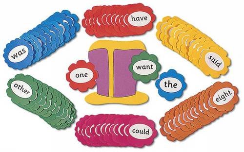 JOLLY PHONICS Tricky Word Wall Flowers Print Letters