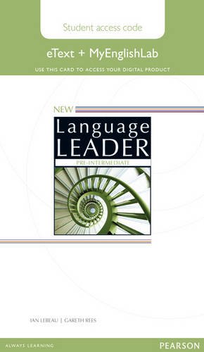 NEW LANGUAGE LEADER PRE-INTERMADIATE Etext Student's  Book+My lab