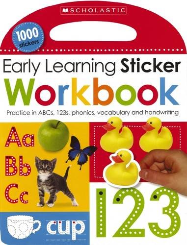 AB Early Learning Sticker Workbook (ABC, 123, phonics, vocab,handwriting)