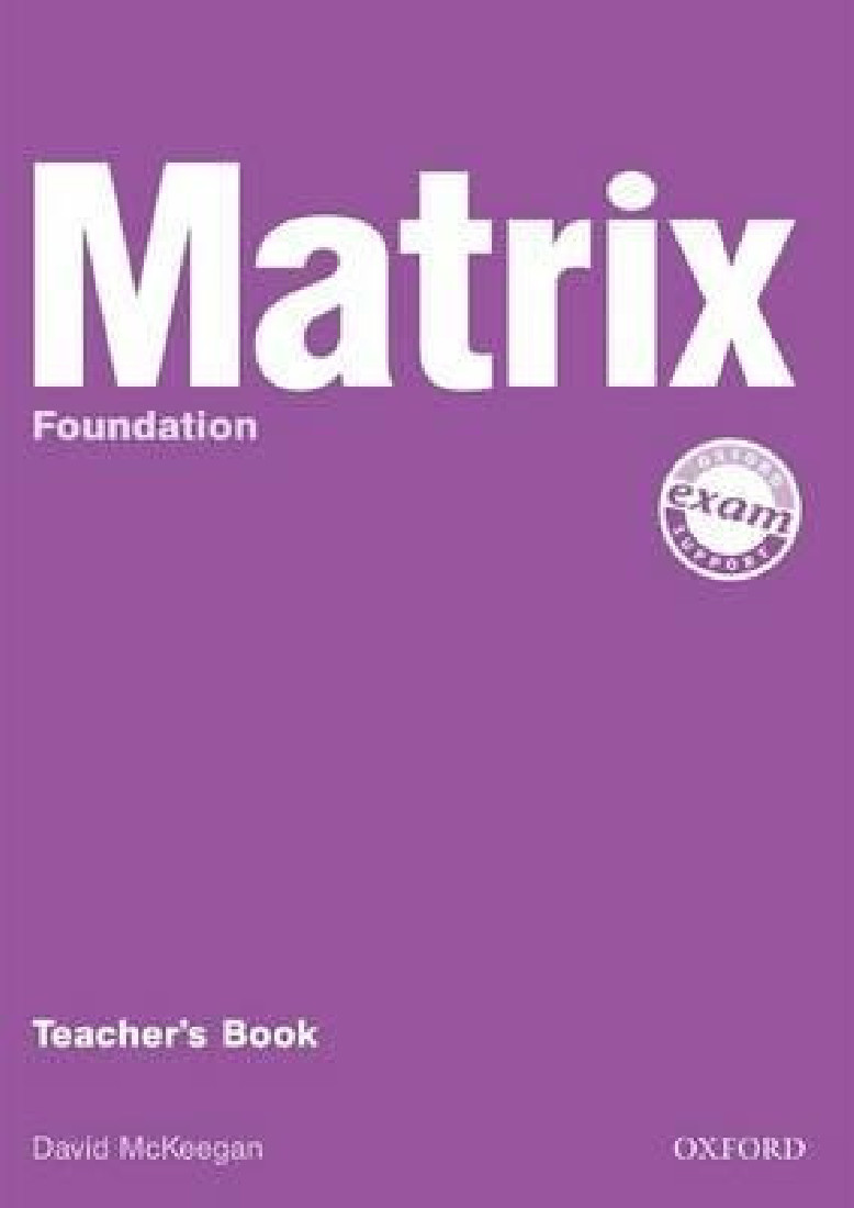 MATRIX FOUNDATION Teacher's Book