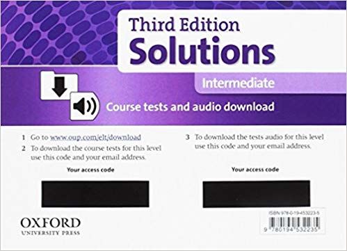SOLUTIONS INTERMEDIATE 3rd ED Test Pack Card