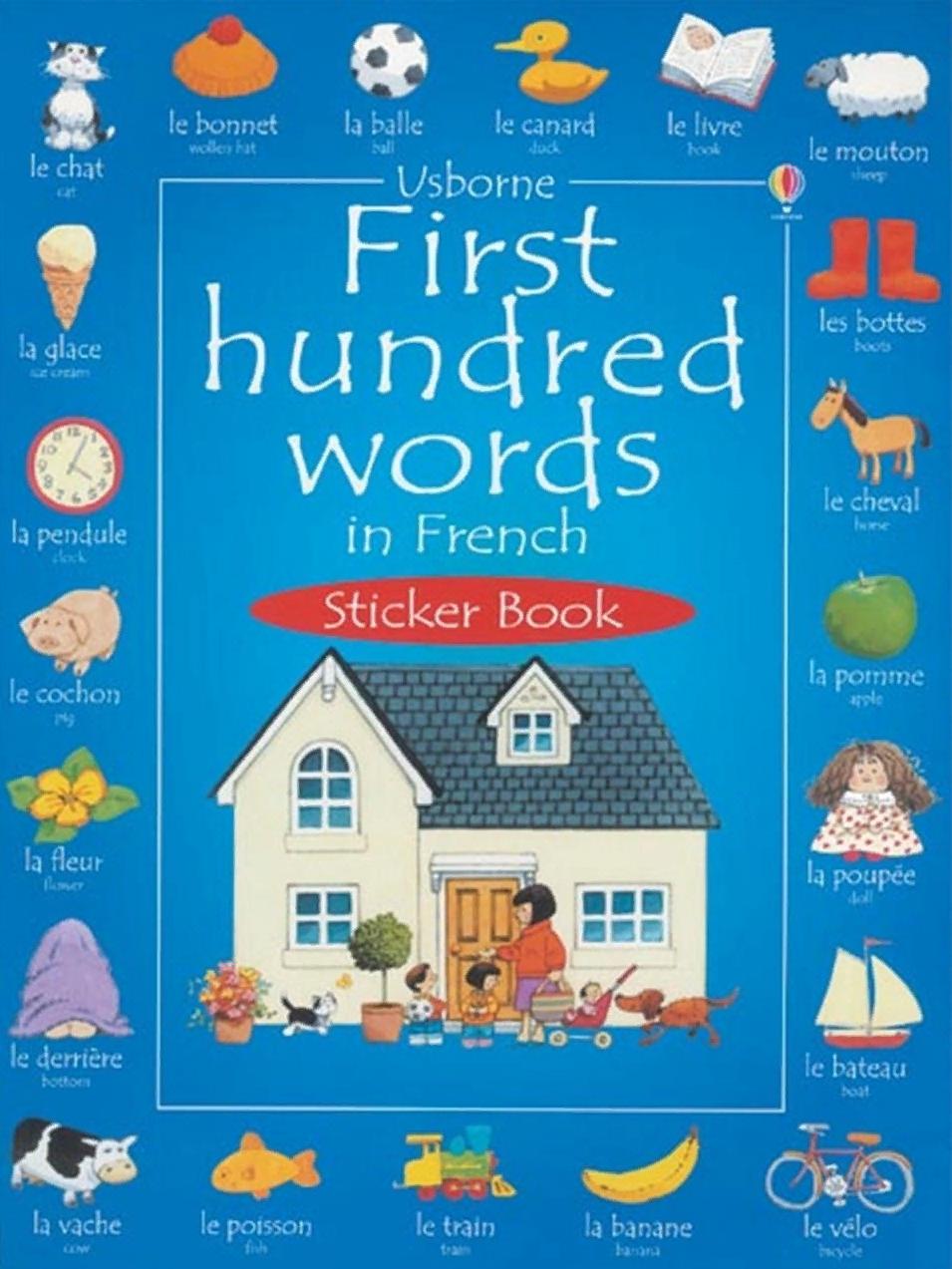 AB Word Bk First Hundred Words in French Sticker Book