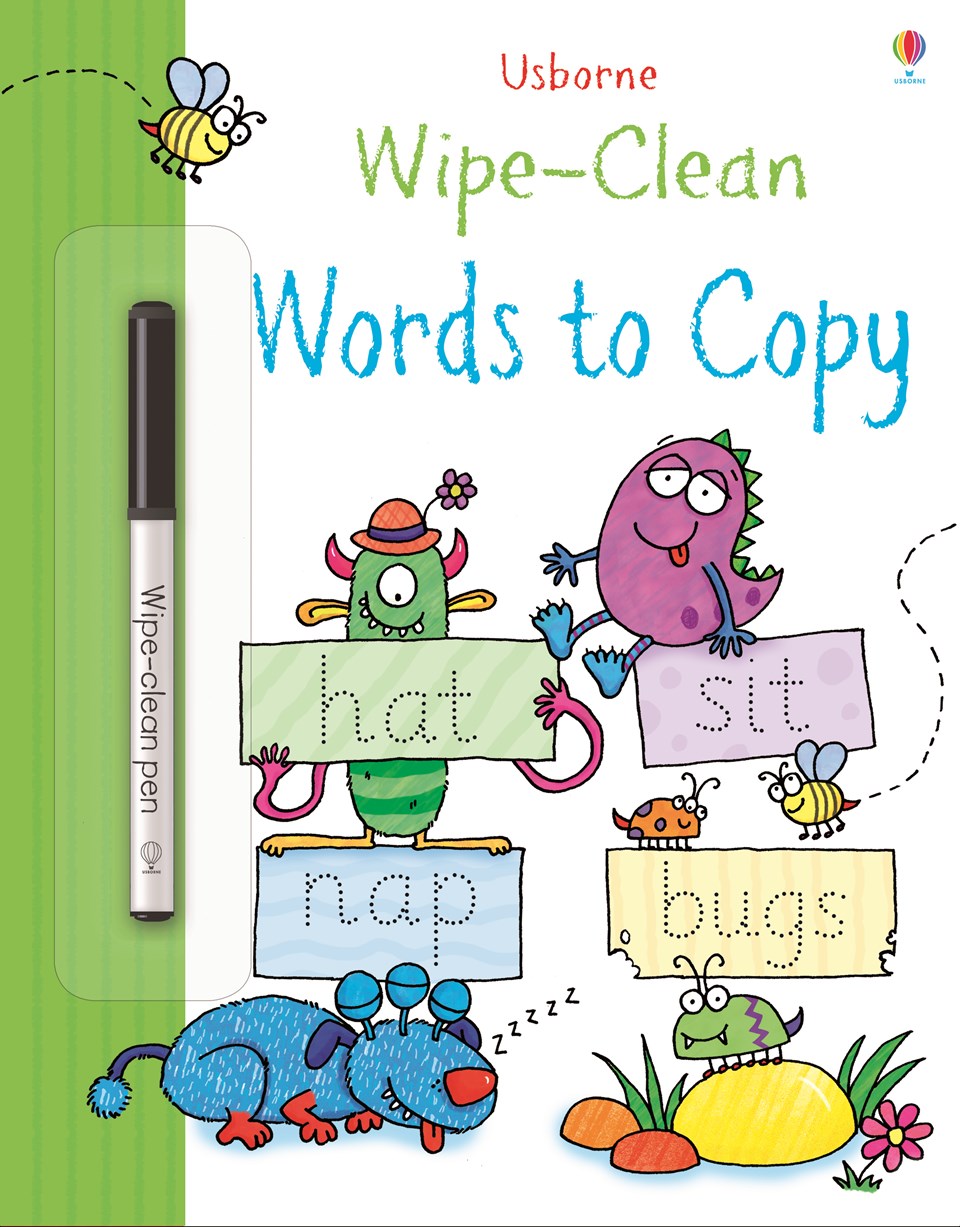 AB WC Words to Copy (hat, sit, nap, bugs) PB + pen